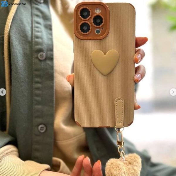 کاور اپیکوی مدل Love-Heart مناسب برای گوشی موبایل اپل iPhone 13 Pro Max به همراه بند