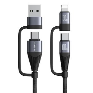 کابل تبدیل USB/USB-C به لایتنینگ/USB-C جوی روم مدل SA37-2T2 طول 1.2 متر