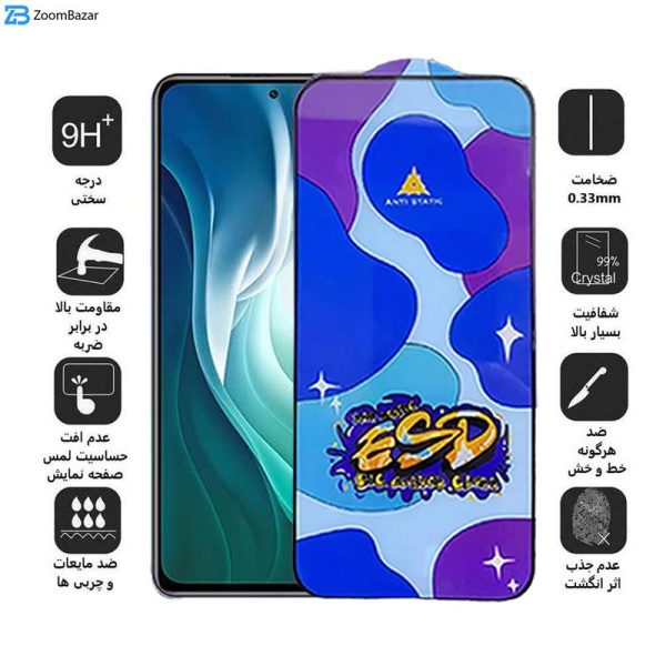 محافظ صفحه نمایش اپیکوی مدل Star ESD مناسب برای گوشی موبایل شیائومی Mi 11i/Mi 10i 5G/Mi 11X/Mi 11X Pro/11i/11i HyperCharge 5G/Black Shark 4