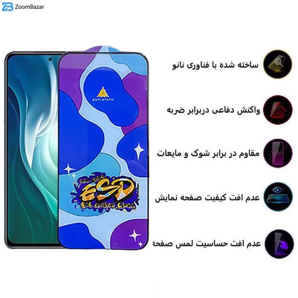 محافظ صفحه نمایش اپیکوی مدل Star ESD مناسب برای گوشی موبایل شیائومی Mi 11i/Mi 10i 5G/Mi 11X/Mi 11X Pro/11i/11i HyperCharge 5G/Black Shark 4