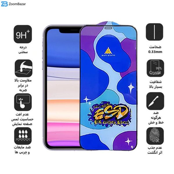 محافظ صفحه نمایش اپیکوی مدل Star ESD مناسب برای گوشی موبایل اپل iPhone 11/XR