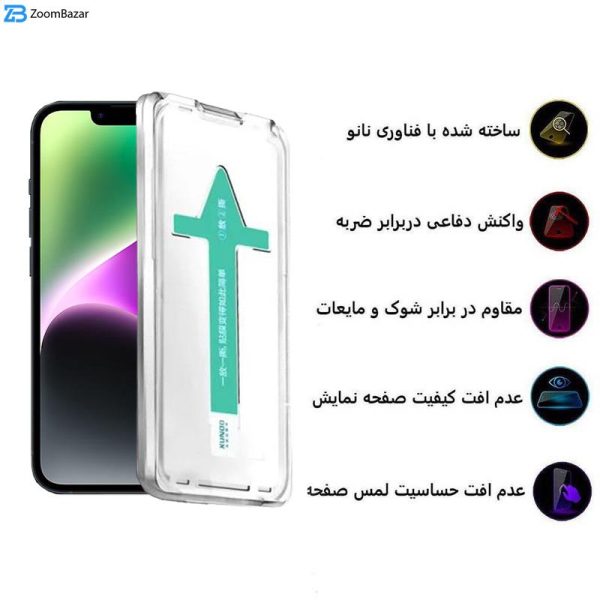 محافظ صفحه نمایش اپیکوی مدل Xundd Axe Easy install مناسب برای گوشی موبایل اپل iPhone 13/14/13 Pro