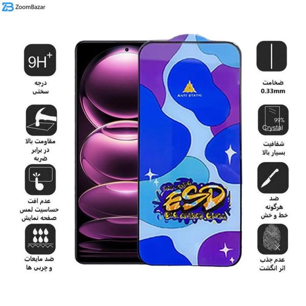 محافظ صفحه نمایش اپیکوی مدل Star ESD مناسب برای گوشی موبایل شیائومی Redmi Note 12 Pro Plus/Note 12 Pro 4G/5G /Note 12 4G/5G /Note 12 China