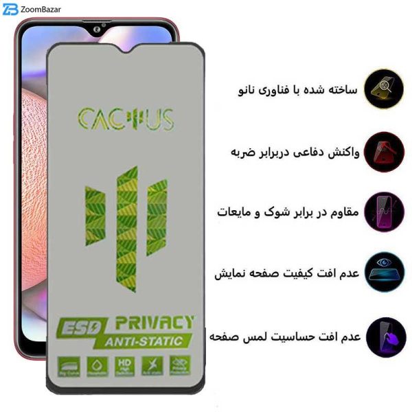 محافظ صفحه نمایش حریم شخصی اپیکوی مدل Cactus-ESD-Privacy مناسب برای گوشی موبایل سامسونگ Galaxy A10s