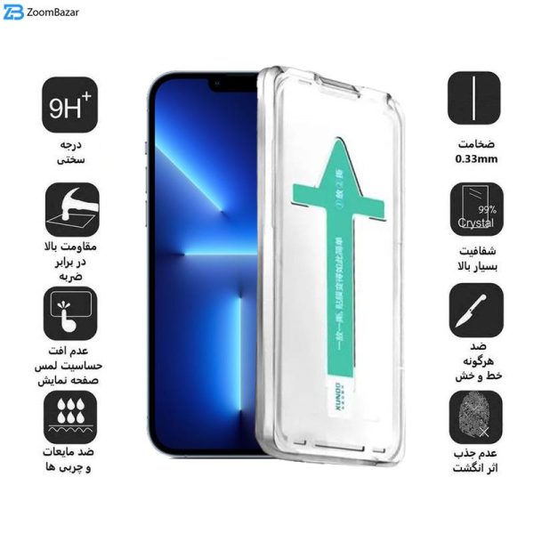 محافظ صفحه نمایش اپیکوی مدل Xundd Axe Easy install مناسب برای گوشی موبایل اپل iPhone 13 Pro Max/14 Plus