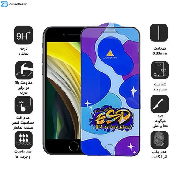 محافظ صفحه نمایش اپیکوی مدل Star ESD مناسب برای گوشی موبایل اپل iPhone 7/8/SE 2020/SE 2022