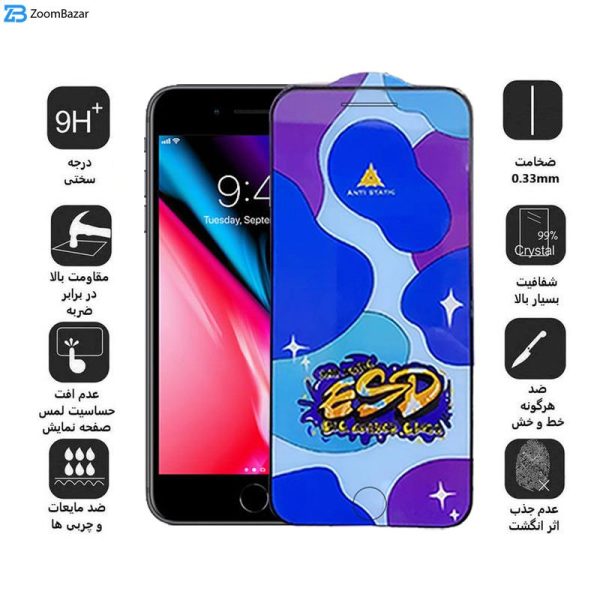 محافظ صفحه نمایش اپیکوی مدل Star ESD مناسب برای گوشی موبایل اپل iPhone 8 Plus/7 Plus/6 Plus/6s Plus