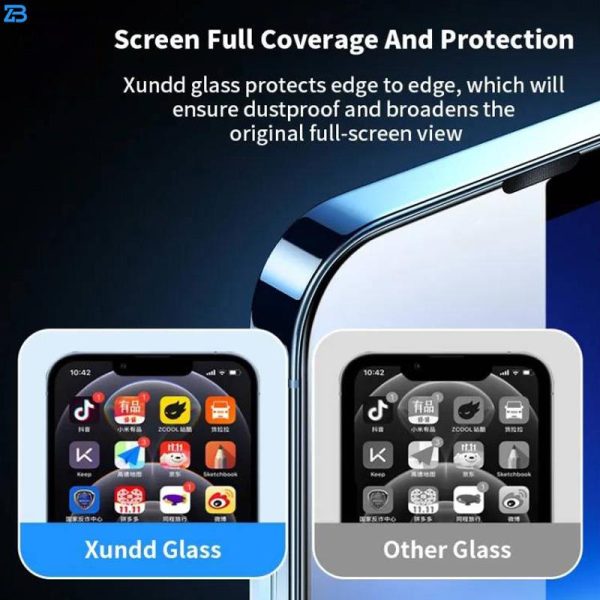 محافظ صفحه نمایش اپیکوی مدل Xundd Axe Easy install مناسب برای گوشی موبایل اپل iPhone 14 Pro Max