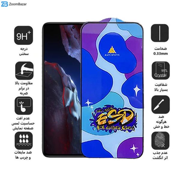 محافظ صفحه نمایش اپیکوی مدل Star ESD مناسب برای گوشی موبایل شیائومی Poco F5 Pro/Poco F5/Poco F4 GT/Poco F3 GT/Poco F4/Poco F3