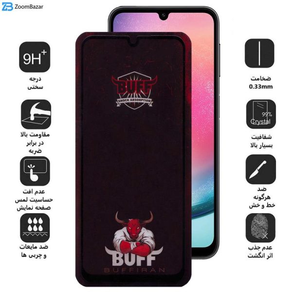 محافظ صفحه نمایش بوف مدل Muscle-Bull مناسب برای گوشی موبایل سامسونگ Galaxy A25 5G / A24 4G / A15 5G/4G