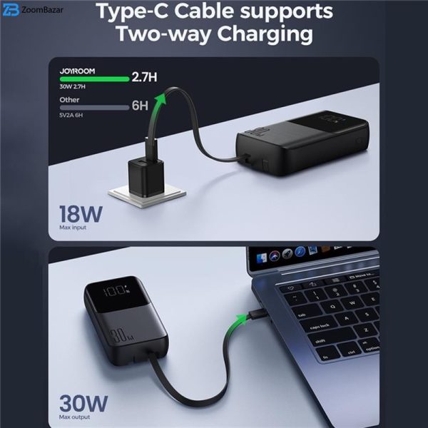 پاوربانک جوی روم مدل JR-PBC06 mini ظرفیت 10000 میلی آمپر ساعت