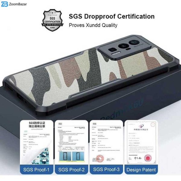 کاور اپیکوی مدل Xundd Camouflage مناسب برای گوشی موبایل شیائومی Poco F5 Pro /Redmi K60/ K60 Pro