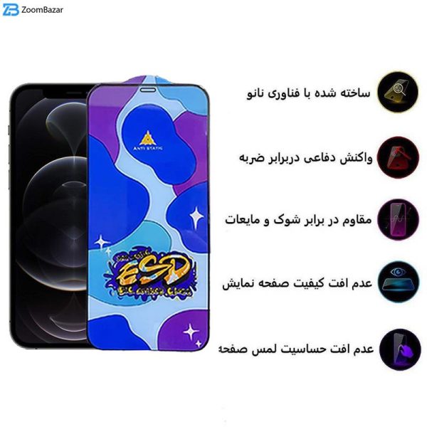 محافظ صفحه نمایش اپیکوی مدل Star ESD مناسب برای گوشی موبایل اپل iPhone 12 Pro Max