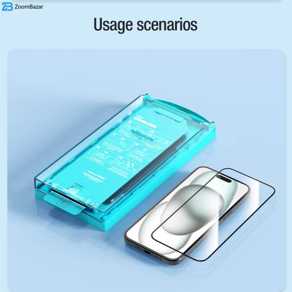 محافظ صفحه نمایش نیلکین مدل EZ set مناسب برای گوشی موبایل اپل iPhone 15