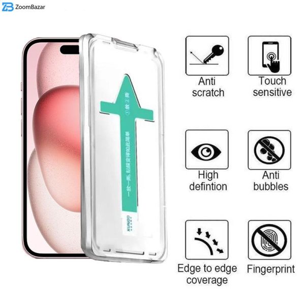 محافظ صفحه نمایش اپیکوی مدل Xundd Axe Easy install مناسب برای گوشی موبایل اپل iPhone 15