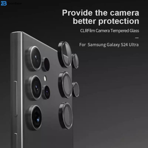 محافظ لنز دوربین نیلکین مدل CLRFilm مناسب برای گوشی موبایل سامسونگ Galaxy S24 Ultra