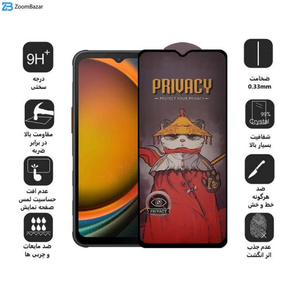 محافظ صفحه نمایش حریم شخصی اپیکوی مدل Airbag Privacy مناسب برای گوشی موبایل سامسونگ Galaxy A14 4G/5G /Xcover7