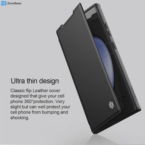 کیف کلاسوری نیلکین مدل Qin Prop Leather مناسب برای گوشی موبایل سامسونگ Galaxy S24 Ultra