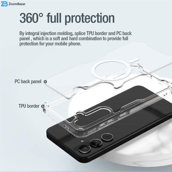 کاور نیلکین مدل Nature TPU Pro Magnetic مناسب برای گوشی موبایل سامسونگ Galaxy S24 Plus