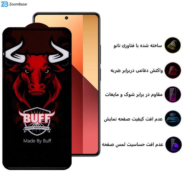 محافظ صفحه نمایش سرامیکی بوف مدل Ceramic Pro-G مناسب برای گوشی موبایل شیائومی Redmi Note 13 Pro 4G/5G / Note 13 4G/5G / Note 13R Pro