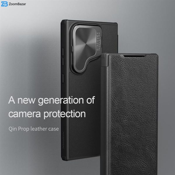 کیف کلاسوری نیلکین مدل Qin Prop Leather مناسب برای گوشی موبایل سامسونگ Galaxy S24 Ultra