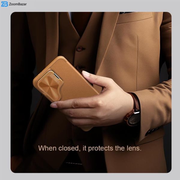 کیف کلاسوری نیلکین مدل Qin Prop Leather Classic Cloth مناسب برای گوشی موبایل سامسونگ Galaxy S24