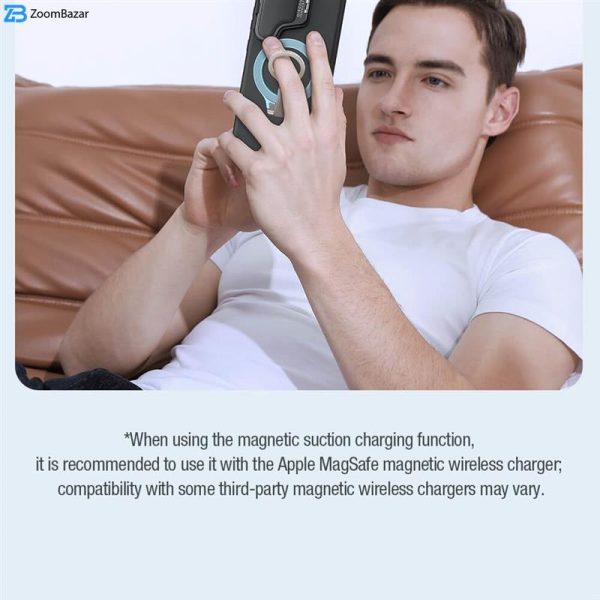 کاور نیلکین مدل CamShield Silky Prop Magnetic MagSafe Silicon مناسب برای گوشی موبایل سامسونگ Galaxy S24 Ultra