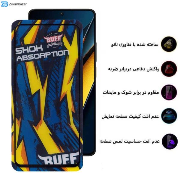 محافظ صفحه نمایش بوف مدل Shock-Shock-G مناسب برای گوشی موبایل شیائومی Poco X6 Pro 5G / Poco X6 5G / Poco M6 Pro 4G