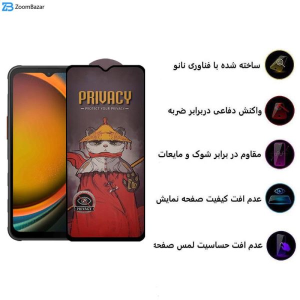 محافظ صفحه نمایش حریم شخصی اپیکوی مدل Airbag Privacy مناسب برای گوشی موبایل سامسونگ Galaxy A14 4G/5G /Xcover7