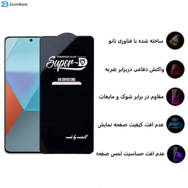 محافظ صفحه نمایش اپیکوی مدل Super 5D مناسب برای گوشی موبایل شیائومی Redmi Note 13 Pro 4G/5G /Note 13 4G/5G /Note 13R Pro