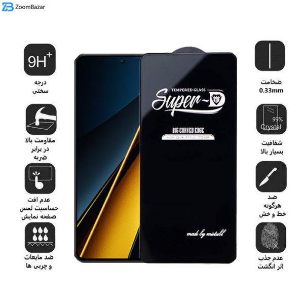 محافظ صفحه نمایش اپیکوی مدل Super 5D مناسب برای گوشی موبایل شیائومی Poco X6 Pro/ Poco X6/ Poco M6 Pro 4g