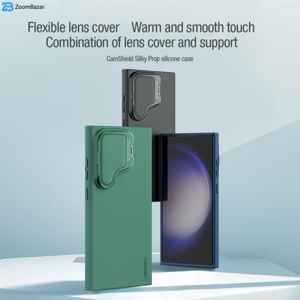 کاور نیلکین مدل CamShield Silky Prop silicon مناسب برای گوشی موبایل سامسونگ Galaxy S24 Ultra