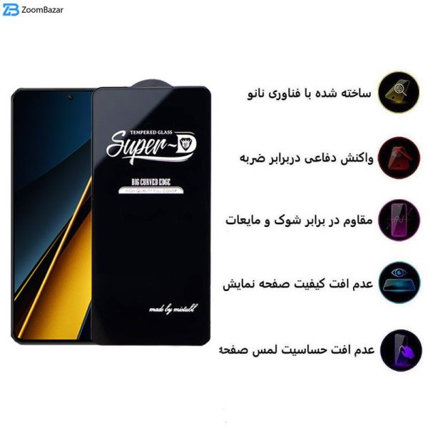 محافظ صفحه نمایش اپیکوی مدل Super 5D مناسب برای گوشی موبایل شیائومی Poco X6 Pro/ Poco X6/ Poco M6 Pro 4g