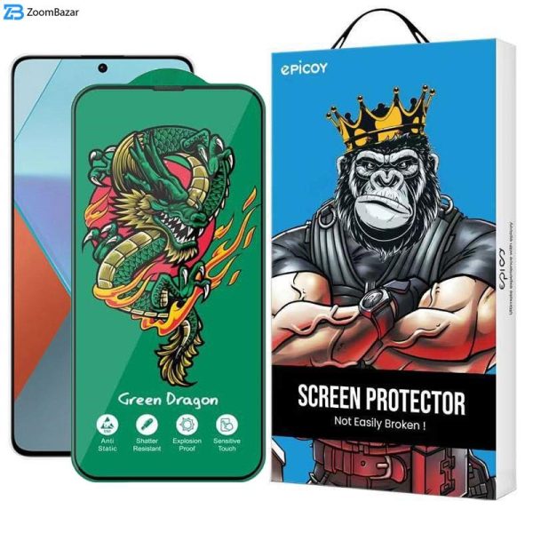 محافظ صفحه نمایش اپیکوی مدل Green Dragon ExplosionProof مناسب برای گوشی موبایل شیائومی Redmi Note 13 Pro 4G/5G / Redmi Note 13 4G/5G / Note 13R Pro 5G