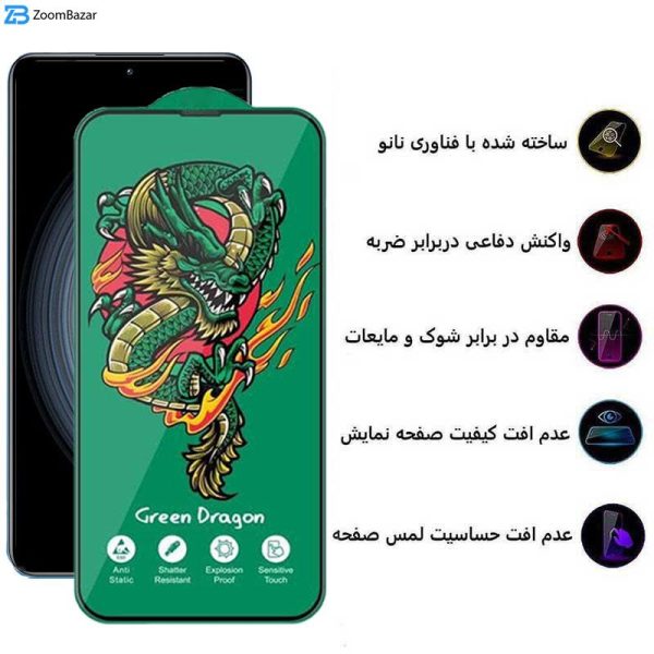 محافظ صفحه نمایش اپیکوی مدل Green Dragon ExplosionProof مناسب برای گوشی موبایل شیائومی Redmi K50 Ultra/ K50 Gaming/ K50 Pro/ K50 5G