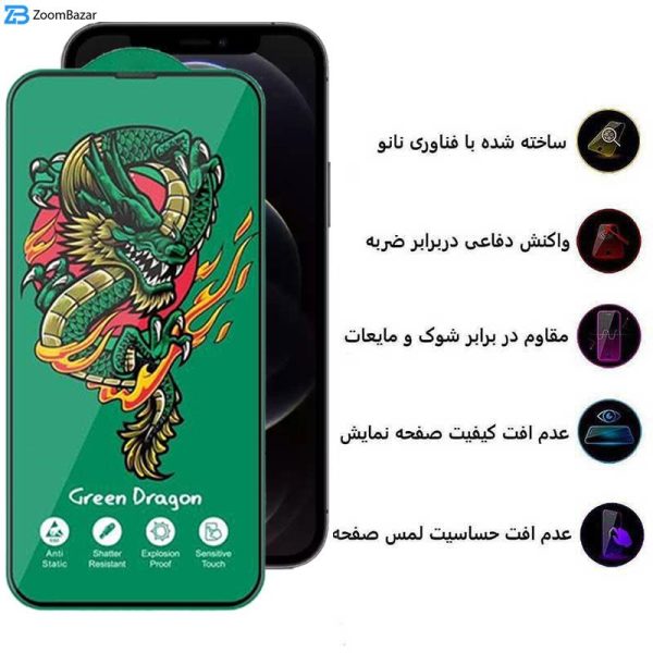 محافظ صفحه نمایش اپیکوی مدل Green Dragon ExplosionProof مناسب برای گوشی موبایل اپل iPhone 12/ 12 Pro