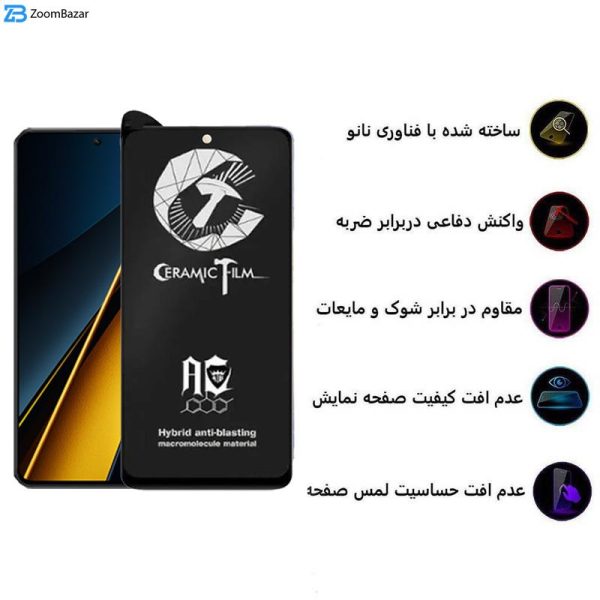 محافظ صفحه نمایش سرامیکی مات اپیکوی مدل CR7-M مناسب برای گوشی موبایل شیائومی Poco X6 Pro/ Poco X6/ Poco M6 Pro 4G