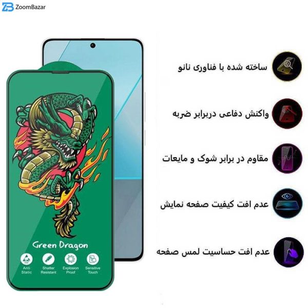 محافظ صفحه نمایش اپیکوی مدل Green Dragon ExplosionProof مناسب برای گوشی موبایل شیائومی Redmi Note 13 Pro 4G/5G / Redmi Note 13 4G/5G / Note 13R Pro 5G