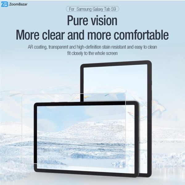 محافظ صفحه نمایش نیلکین مدل Pure AR Film مناسب برای تبلت سامسونگ Galaxy Tab S9 / S9 FE / S8 / S7