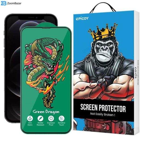 محافظ صفحه نمایش اپیکوی مدل Green Dragon ExplosionProof مناسب برای گوشی موبایل اپل iPhone 12/ 12 Pro