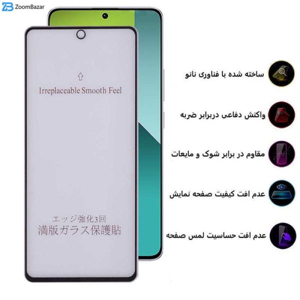 محافظ صفحه نمایش مات بوف مدل 5D-Matte مناسب برای گوشی موبایل شیائومی Redmi Note 13 4G / 5G / Note 13 Pro 4G / 5G / Note 13R Pro