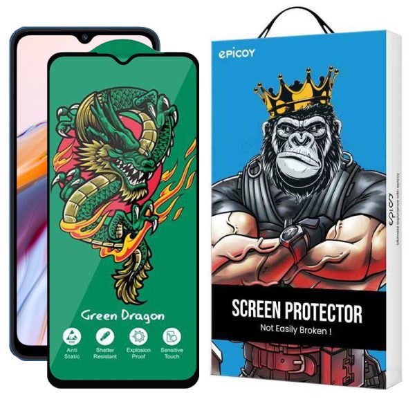 محافظ صفحه نمایش اپیکوی مدل Green Dragon ExplosionProof مناسب برای گوشی موبایل شیائومی Redmi 12C/ Redmi 10C/ Poco C55/ Poco C40