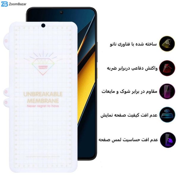 محافظ صفحه نمایش بوف مدل Hydrogel-G مناسب برای گوشی موبایل شیائومی Poco X6 Pro / X6 / M6 Pro 4G