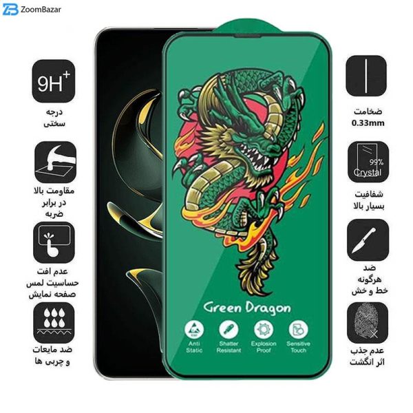 محافظ صفحه نمایش اپیکوی مدل Green Dragon ExplosionProof مناسب برای گوشی موبایل شیائومی Redmi K60 Ultra/ K60 Pro/ K60/ K60E