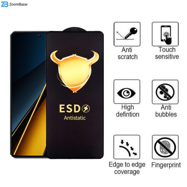 محافظ صفحه نمایش اپیکوی مدل Golden ESD مناسب برای گوشی موبایل شیائومی Poco X6 Pro/ Poco X6/ Poco M6 Pro 4g