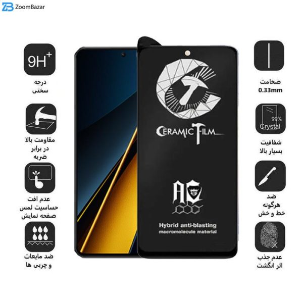 محافظ صفحه نمایش سرامیکی مات اپیکوی مدل CR7-M مناسب برای گوشی موبایل شیائومی Poco X6 Pro/ Poco X6/ Poco M6 Pro 4G