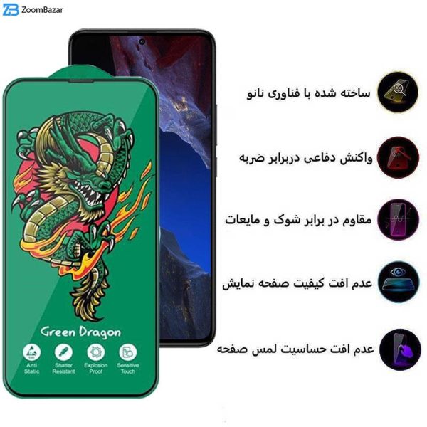 محافظ صفحه نمایش اپیکوی مدل Green Dragon ExplosionProof مناسب برای گوشی موبایل شیائومی Xiaomi Poco F5 Pro / F5 / F4 GT/ F3 GT/ F4/ F3