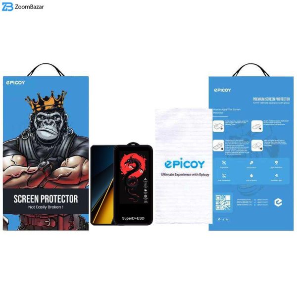 محافظ صفحه نمایش اپیکوی مدل Dragon ESD مناسب برای گوشی موبایل شیائومی Poco X6 Pro/ Poco X6/ Poco M6 Pro 4G