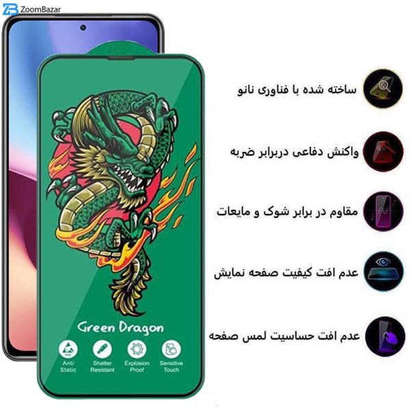 محافظ صفحه نمایش اپیکوی مدل Green Dragon ExplosionProof مناسب برای گوشی موبایل شیائومی Redmi K40 Ultra/ K40 Pro Plus/ K40 Gaming/ K40 Pro/ K40S/ K40