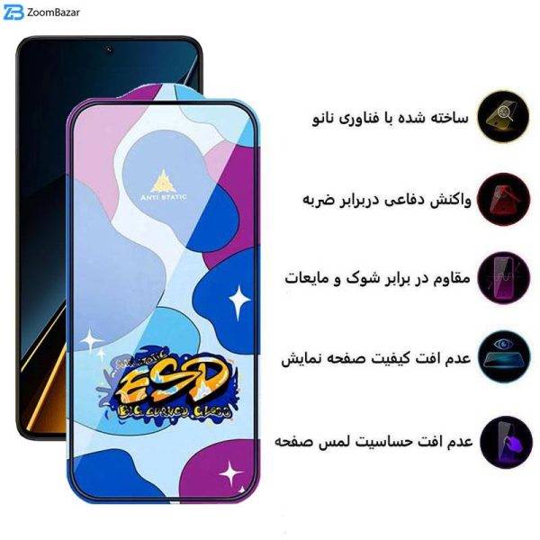 محافظ صفحه نمایش اپیکوی مدل Star ESD مناسب برای گوشی موبایل شیائومی Poco X6 Pro/ X6/ M6 Pro 4G